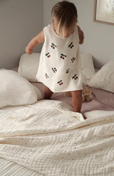 CHERRY DRESS - CREAM