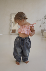 SEA IS CALLING CROP - PINK/RED