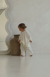 FLORA TIE BACK CROCHET TOP - CREAM