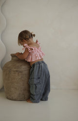 SEA IS CALLING CROP - PINK/RED