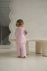 AUDREY FRONT TIE VEST TOP - PINK