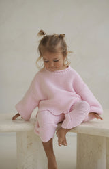AUDREY FLOUNCE SLEEVE KNIT - PINK