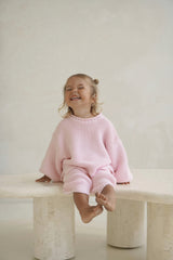AUDREY FLOUNCE SLEEVE KNIT - PINK