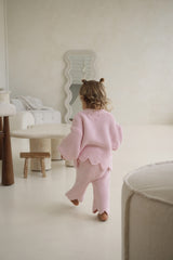 AUDREY FLOUNCE SLEEVE KNIT - PINK