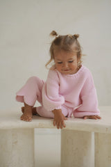 AUDREY FLOUNCE SLEEVE KNIT - PINK