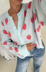 STRAWBERRY CARDIGAN - SKY MAMA