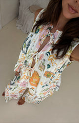 MEDITESSA PLEAT FRONT TIE TOP - MAMA