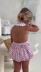ROSIE ROMPER - CHERRY POLKA