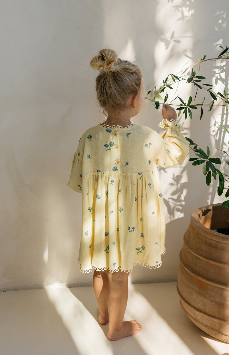 NOELLE DRESS - BELLE FLEUR LEMON
