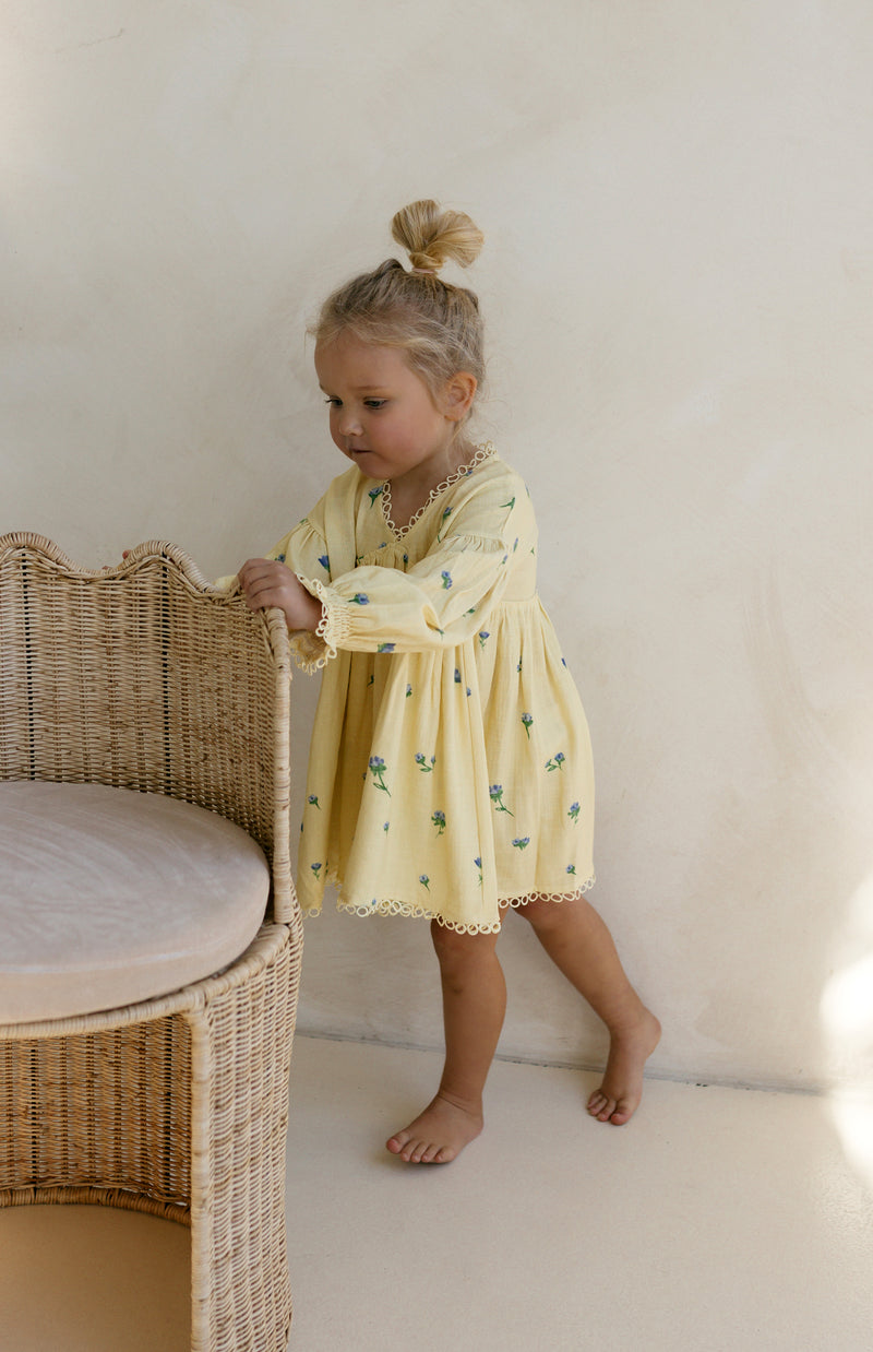 NOELLE DRESS - BELLE FLEUR LEMON