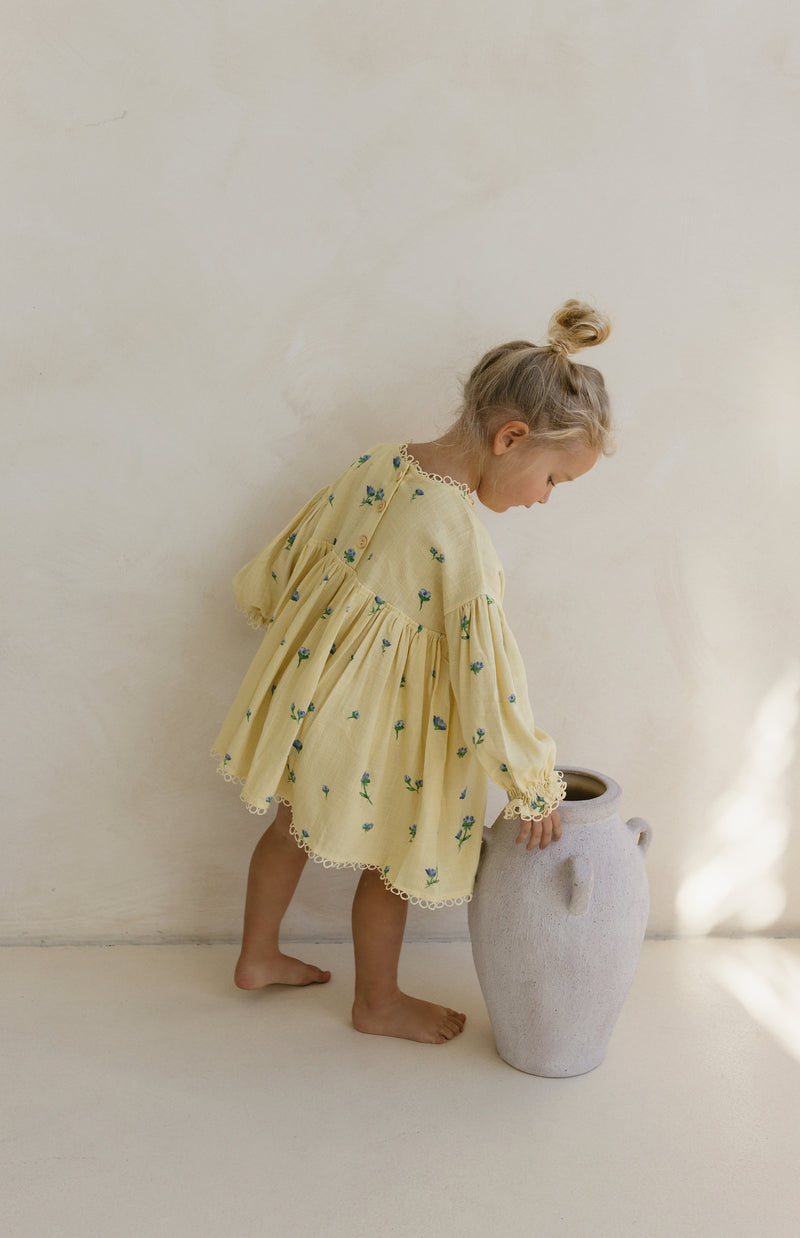 NOELLE DRESS - BELLE FLEUR LEMON