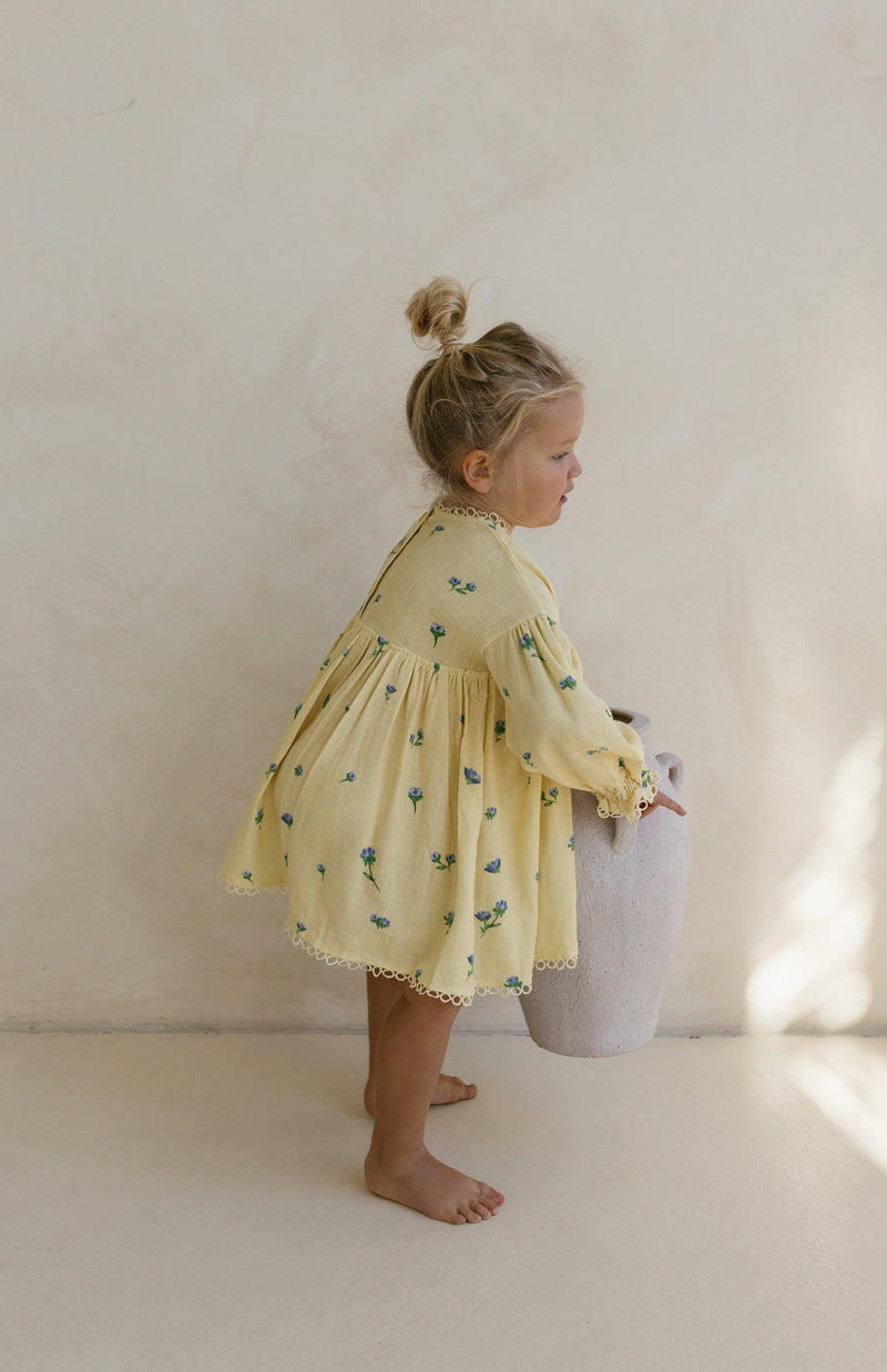NOELLE DRESS - BELLE FLEUR LEMON