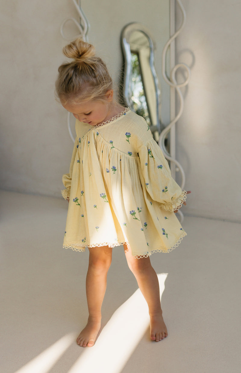 NOELLE DRESS - BELLE FLEUR LEMON