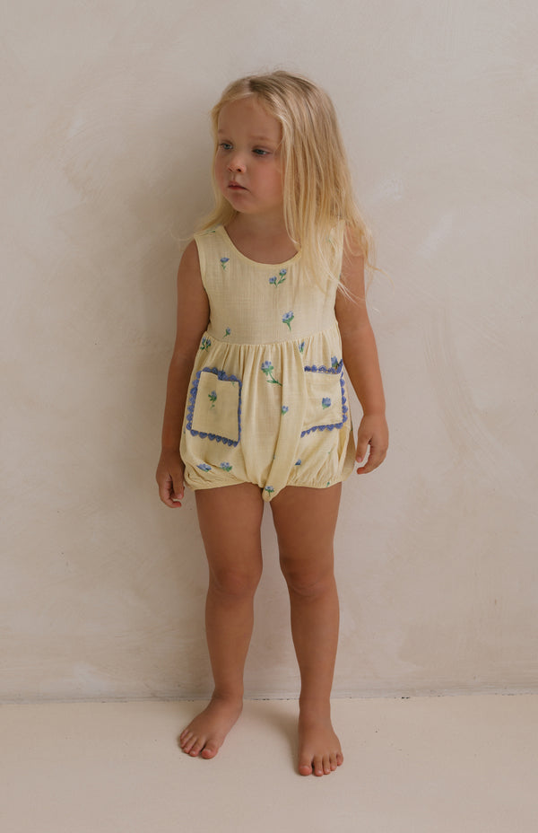 GOLDIE ROMPER - BELLE FLEUR LEMON