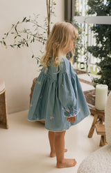 NOELLE DRESS - DENIM BOWS