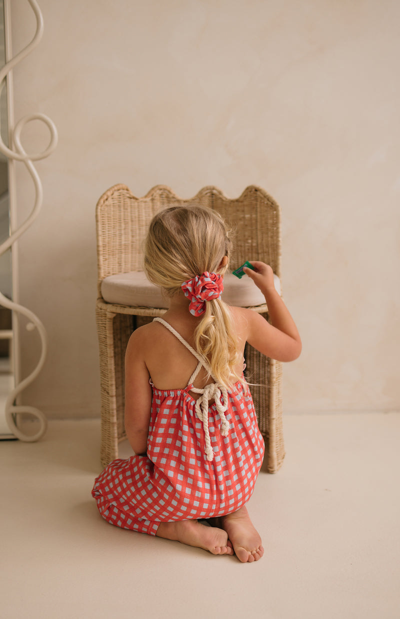ROPE JUMPSUIT - CAPRI GINGHAM