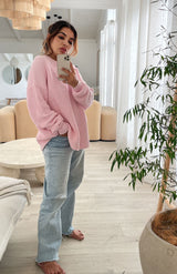 MAMA JUNIE TIE BACK KNIT - PINK