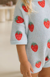 STRAWBERRY ROMPER - SKY