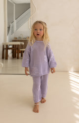 FLORA CROCHET LOOP TOP - LILAC