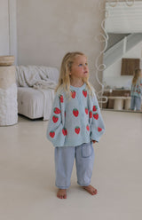 STRAWBERRY CARDIGAN - SKY