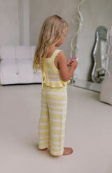 AVA CROCHET TOP - BUTTERCUP STRIPE