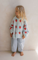 STRAWBERRY CARDIGAN - SKY