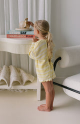 BUTTERCUP STRIPE TIE BACK TOP