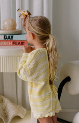 BUTTERCUP STRIPE TIE BACK TOP
