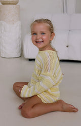 BUTTERCUP STRIPE TIE BACK TOP