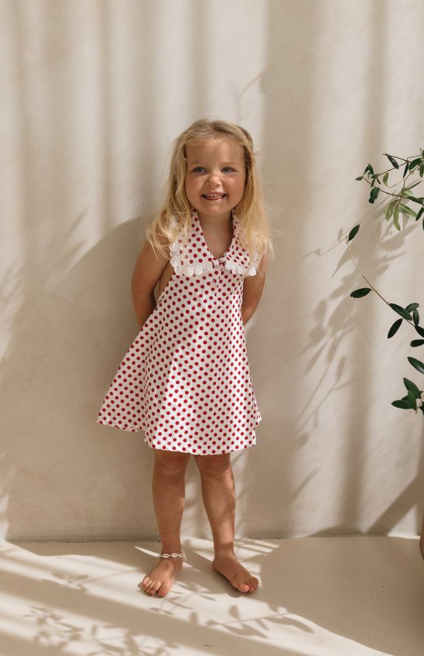 ROSIE DRESS - CHERRY POLKA