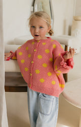DOT CARDIGAN - WATERMELON