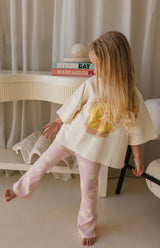 STRAWBERRY DOT RIBBED FLARES