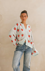 STRAWBERRY CARDIGAN - SKY MAMA
