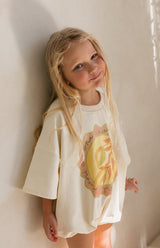 TOSCANA T SHIRT ROMPER - BUTTER