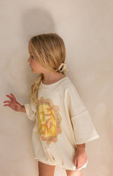 TOSCANA T SHIRT ROMPER - BUTTER