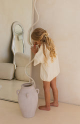 TOSCANA T SHIRT ROMPER - BUTTER