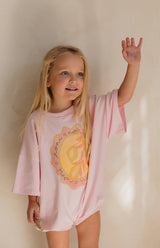 TOSCANA T SHIRT ROMPER - PINK