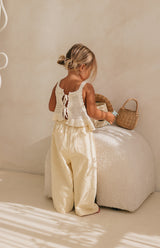 LITTLE COVE BARREL JEANS - BUTTER