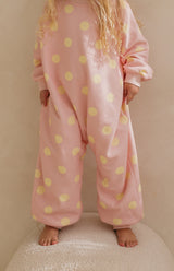 STRAWBERRY CREAM DOT LOUNGE SUIT