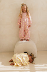 STRAWBERRY CREAM DOT LOUNGE SUIT