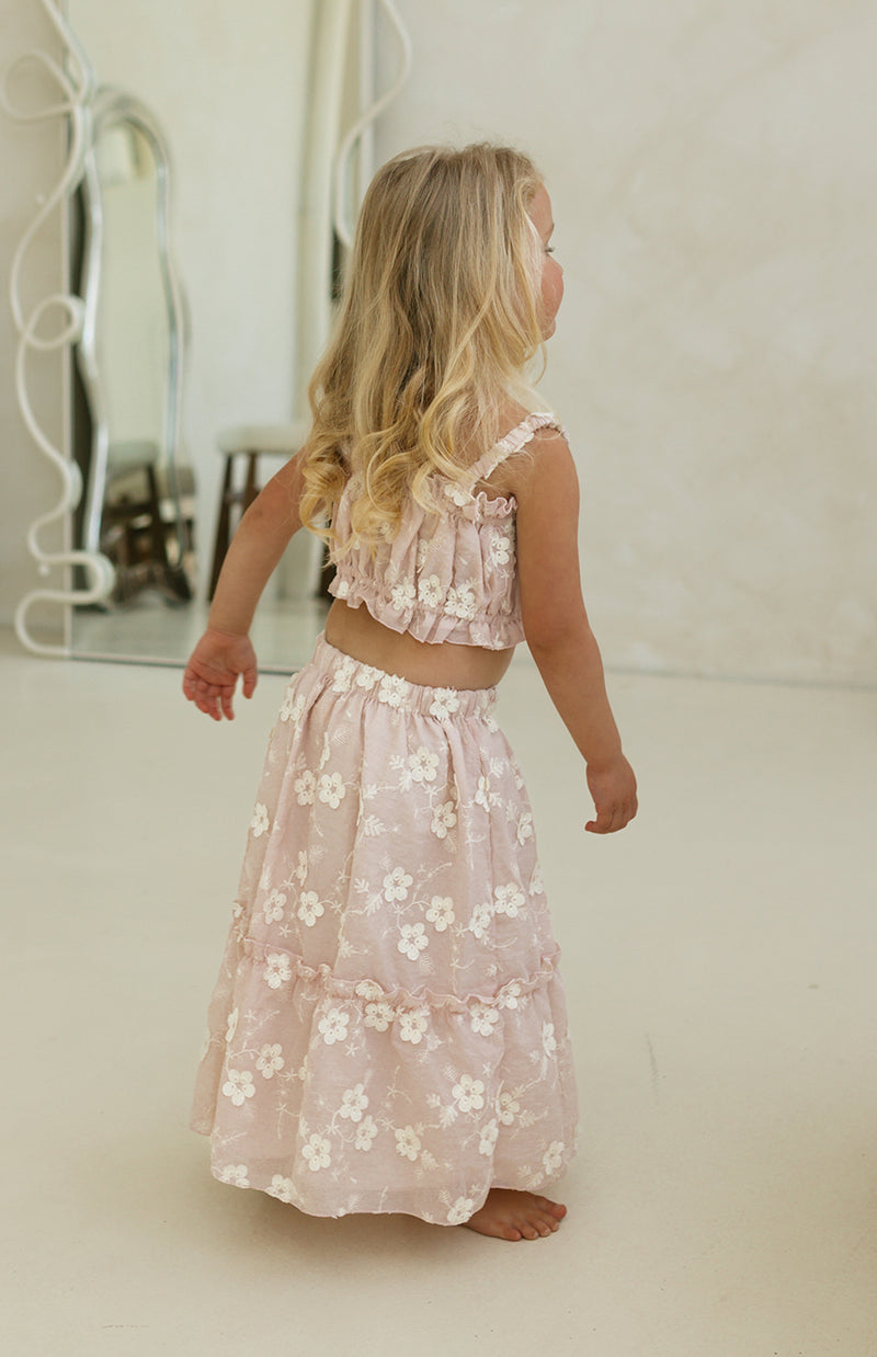 CELESTE CROP & SKIRT SET - BLUSH