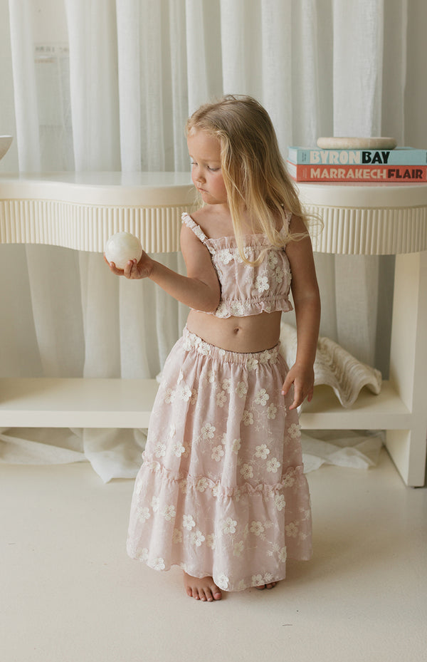 CELESTE CROP & SKIRT SET - BLUSH