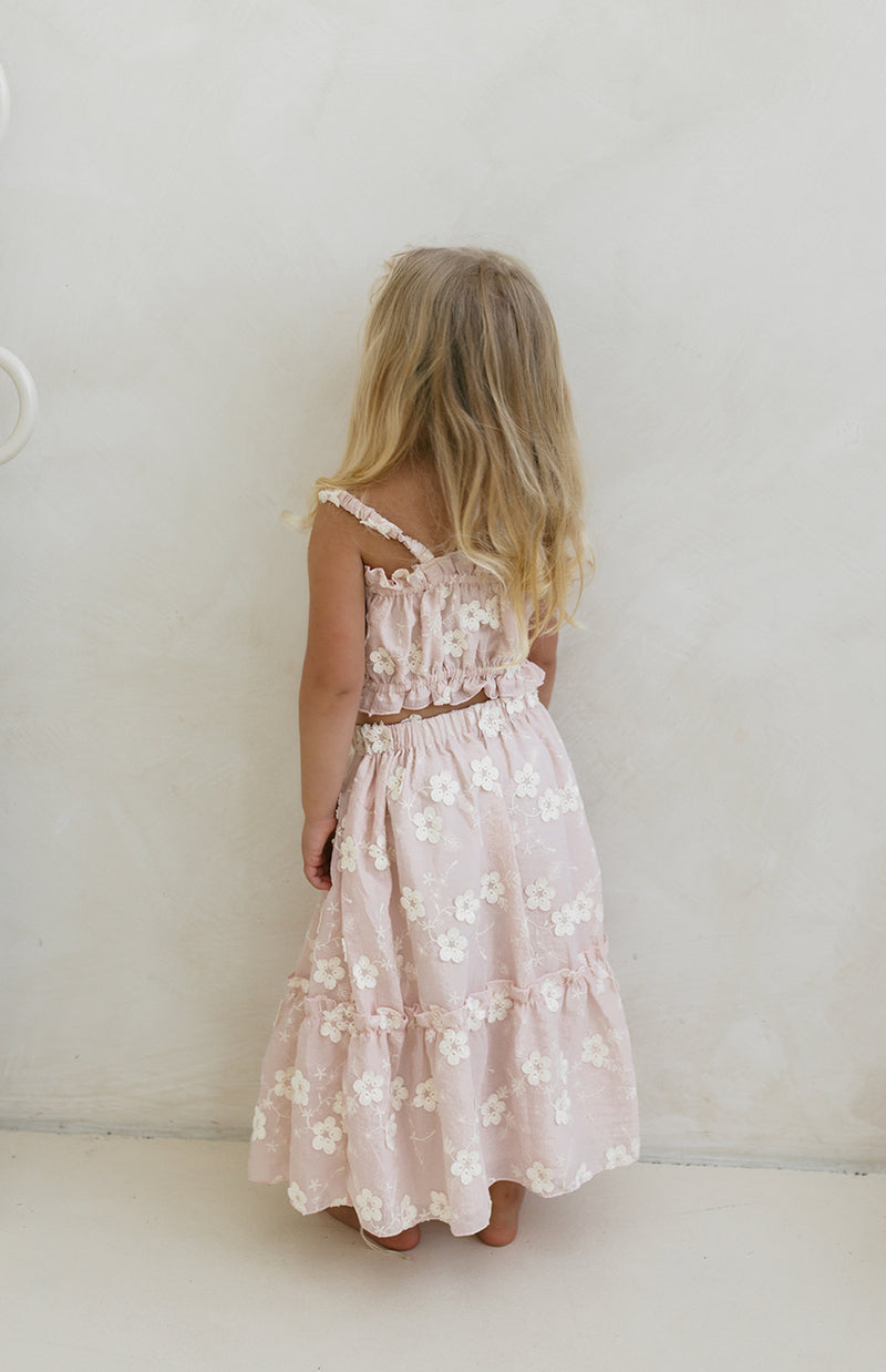CELESTE CROP & SKIRT SET - BLUSH