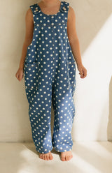 POLKA DENIM BARREL OVERALL
