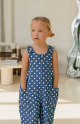 POLKA DENIM BARREL OVERALL