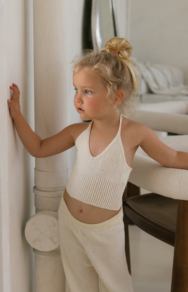 BONNIE HALTER TOP - CREAM