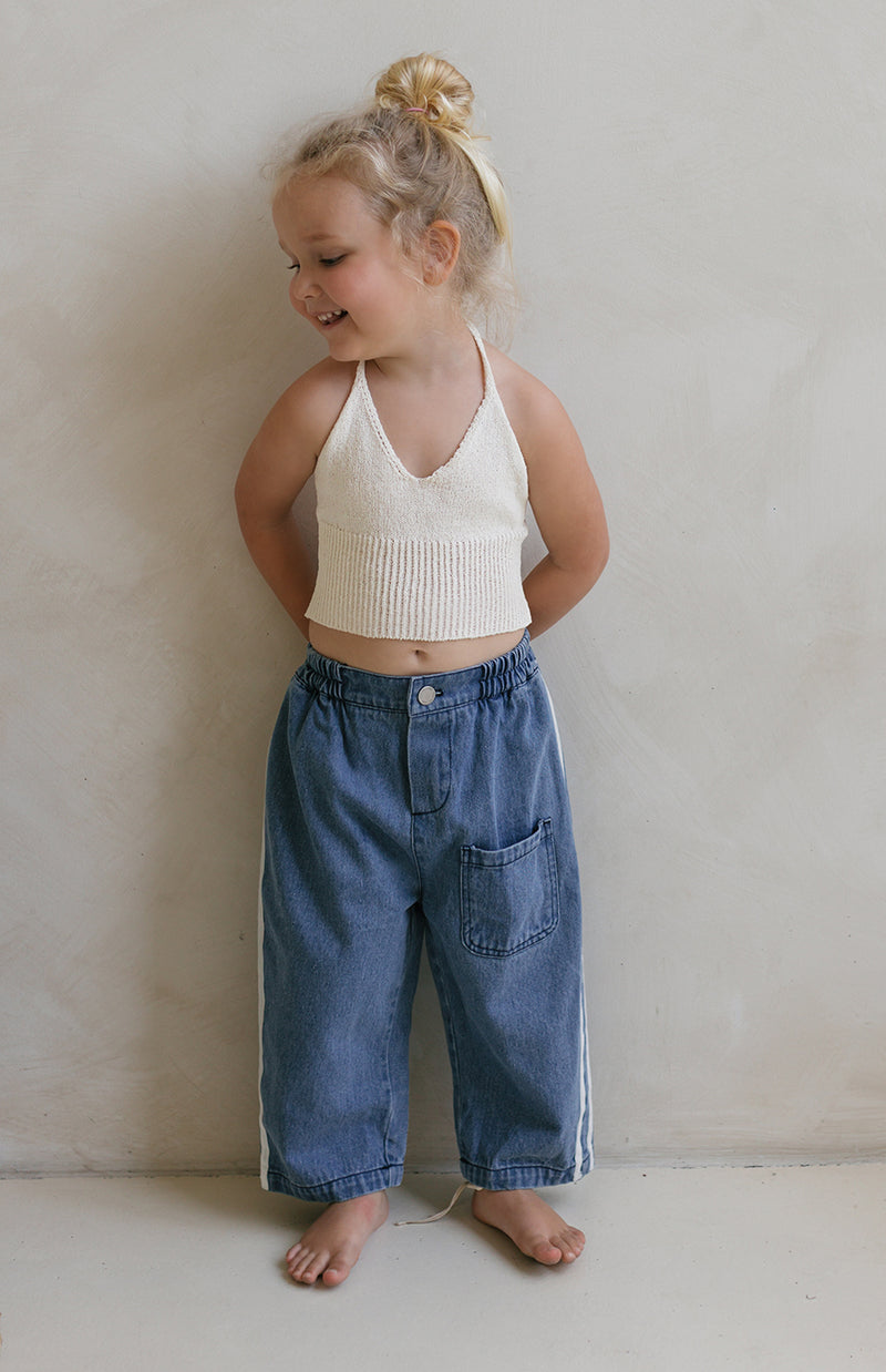 BONNIE HALTER TOP - CREAM