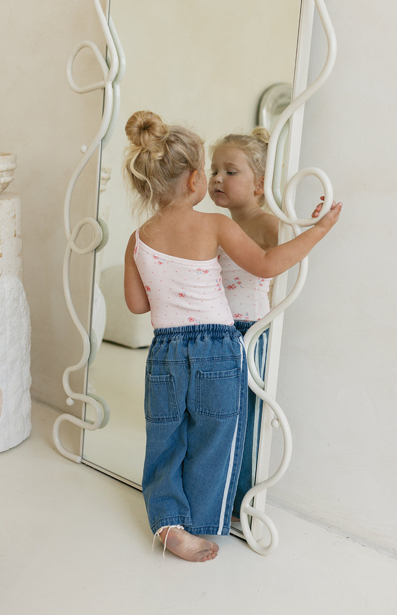 ONE SHOULDER BODYSUIT - PINK MEADOW