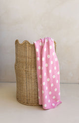 POLKA BLANKET- PINK POLKA