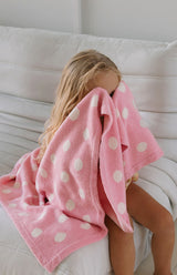 POLKA BLANKET- PINK POLKA